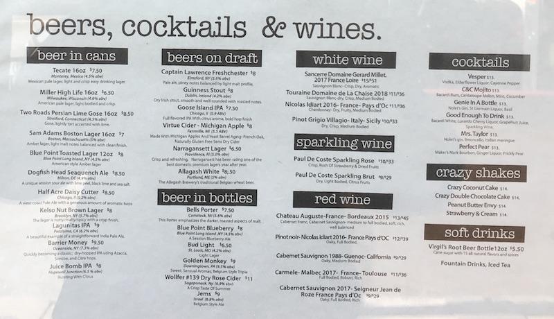 GETE Drink List