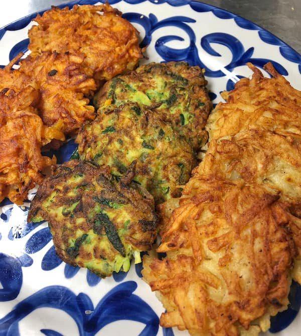 cauliflower zucchini and potato fritters