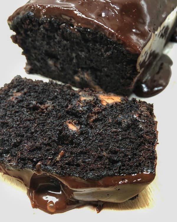chocolate zucchini cake with chocolate frosting