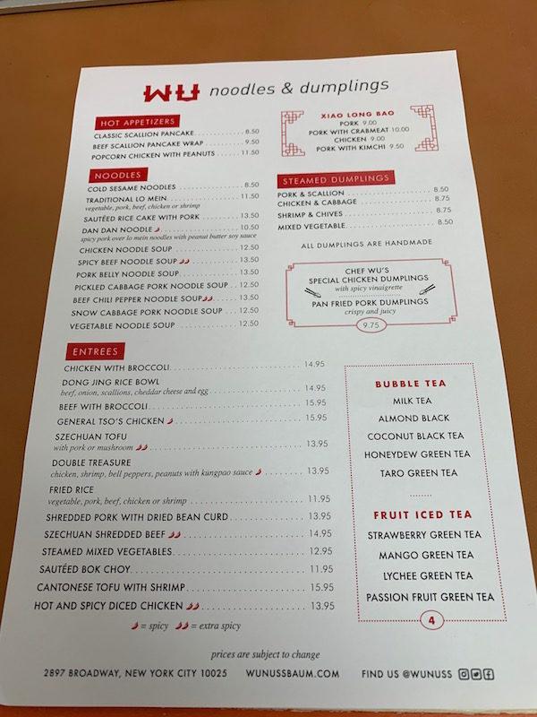 Wu Noodles Dumplings