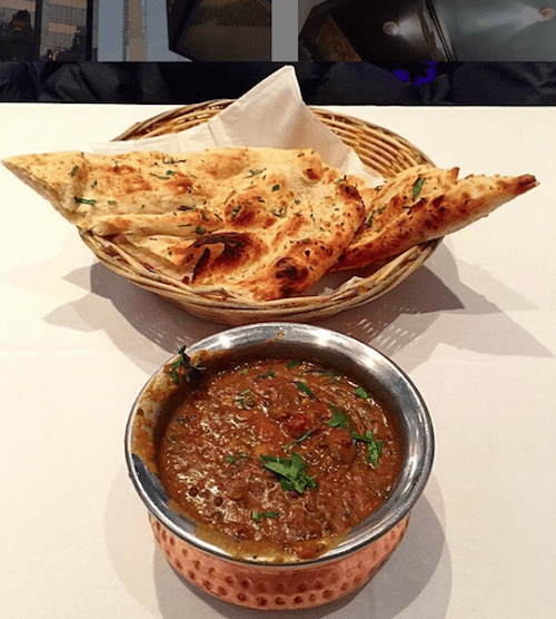 black lentils and garlic naan Sapphire Indian Cuisine