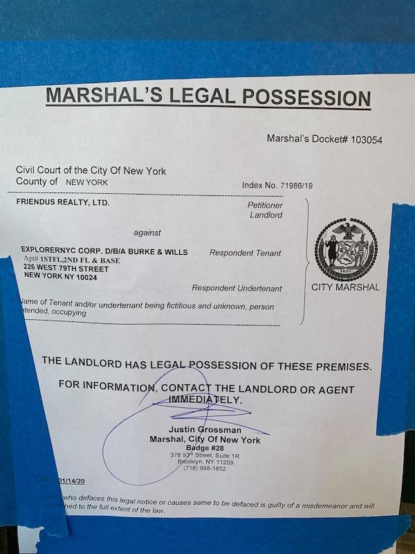 Marshal's Notice Burke & Wills