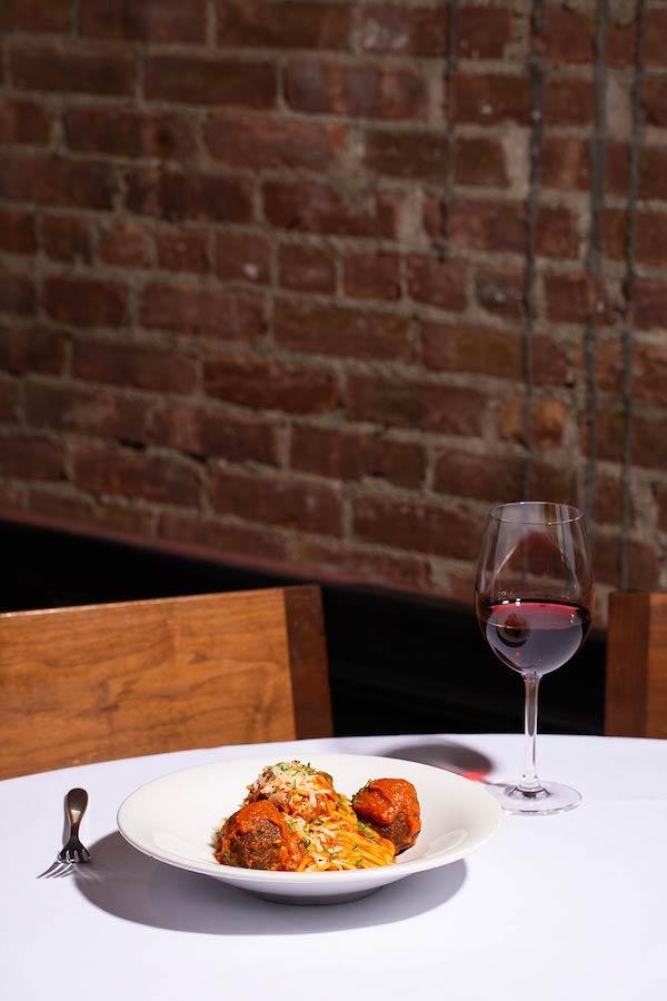 Tavolla Della Nona meatball Wine