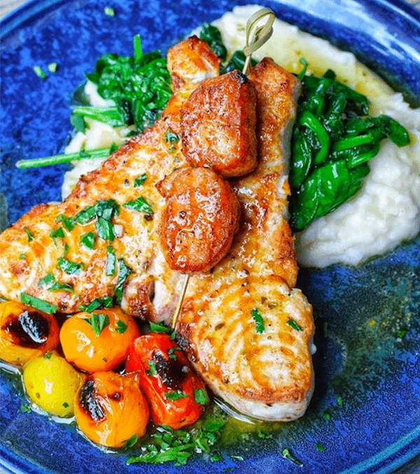 sword fish scallops