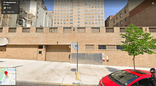 171 Claremont Ave parking lot