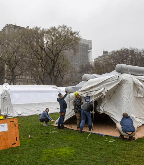 hospital tents central park