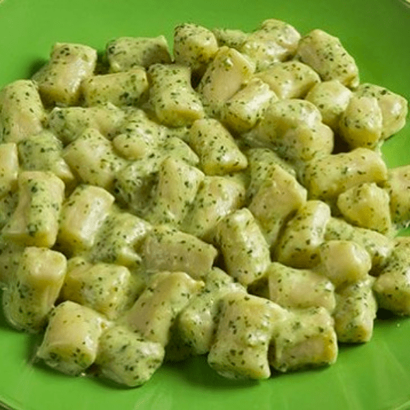 Homemade Pesto Gnocchi