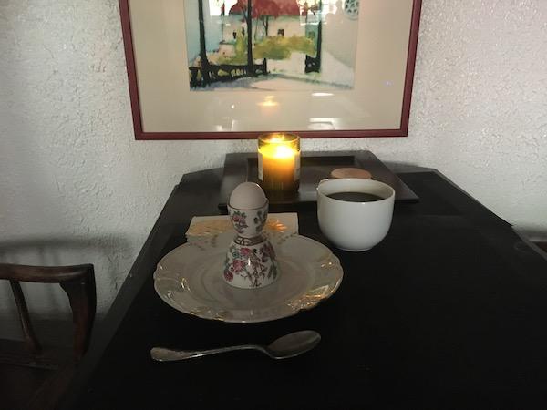 breakfast by candlelight