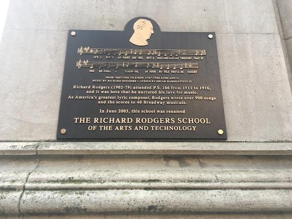 Richard Rodgers Plaque PS 166