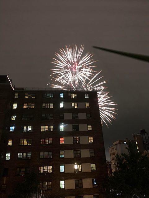 Fireworks complaints Upper West Side