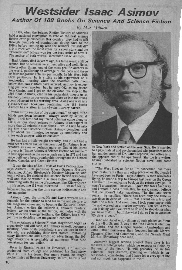 Isaac Asimov 1977 Interview