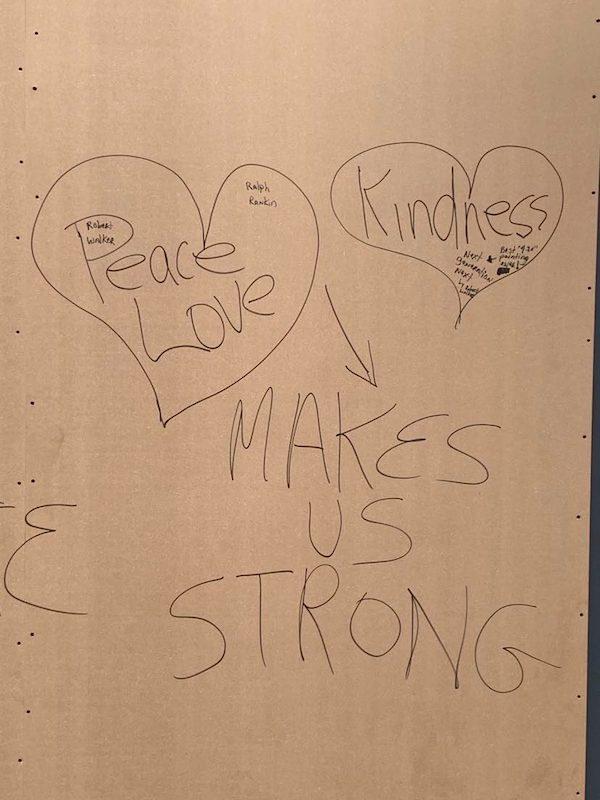 peace love kindness makes us strong