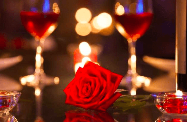 roses on table