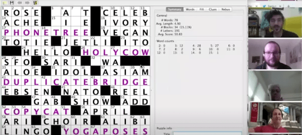 Crossword Construction Class
