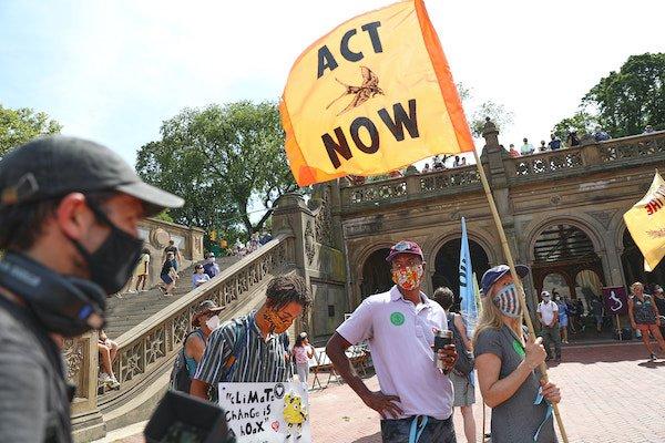 climate change protest bethesda fountain