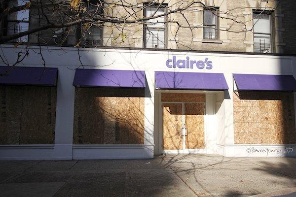 Claire's boarded up
