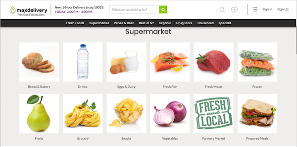 MaxDelivery Supermarket