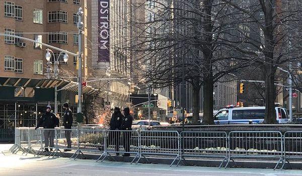 cops secure columbus circle