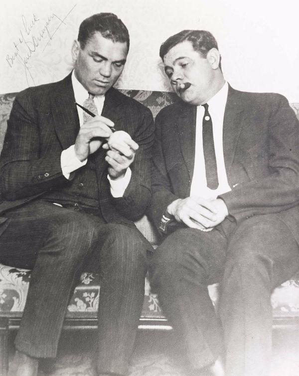 Babe Ruth and Jack Dempsey