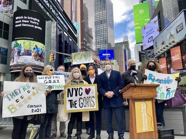 Goat Announcement Times Square