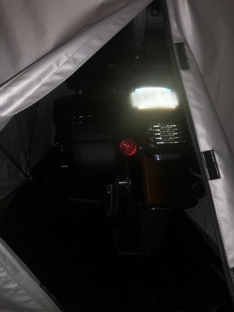 bike in tent