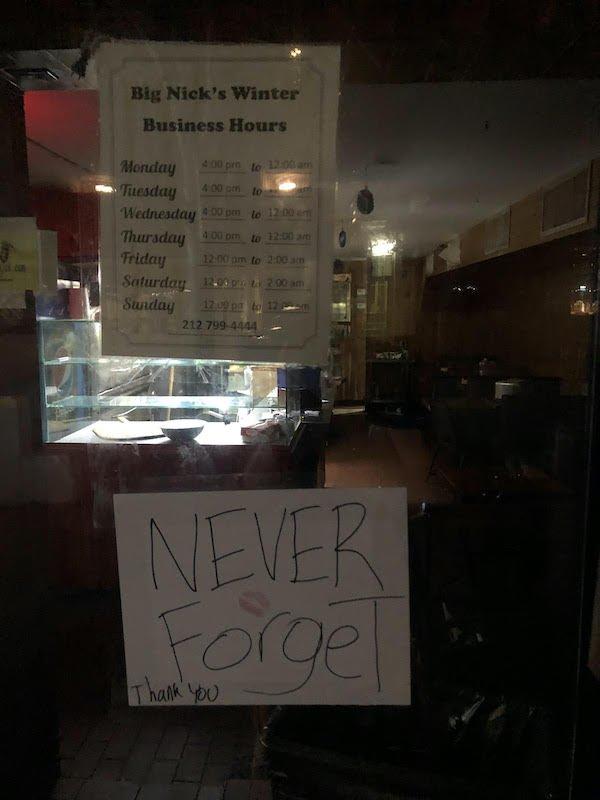 Big Nick's Too UWS closes