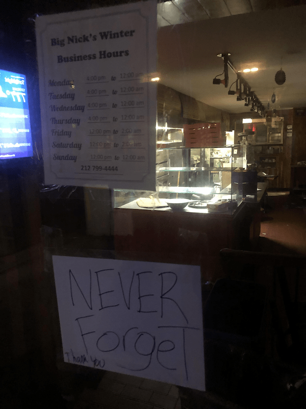 Big Nick's Too closes