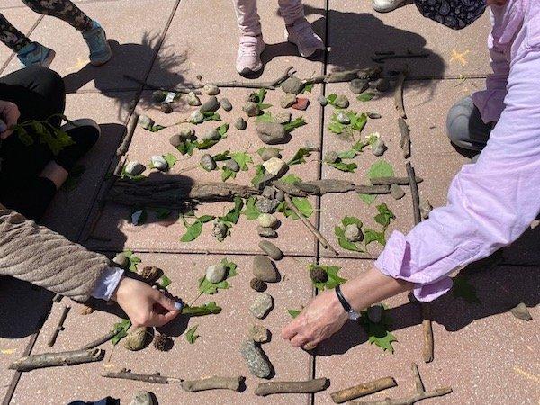 3s and 4s goldsworthy art installation