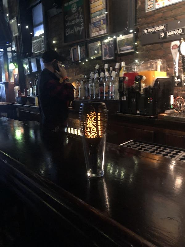 Bartender on Phone