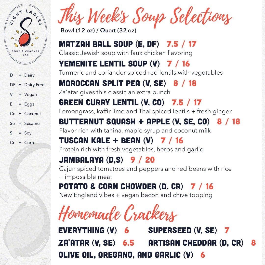 8 Ladels Menu