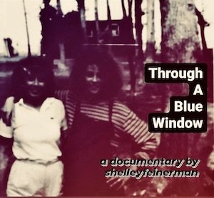 through a blue window