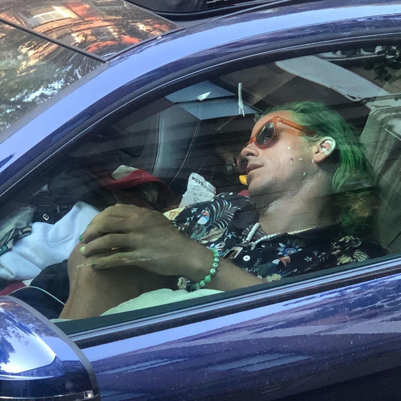 Joker Sleeping in Car 2021 (he now has tinted windows)
