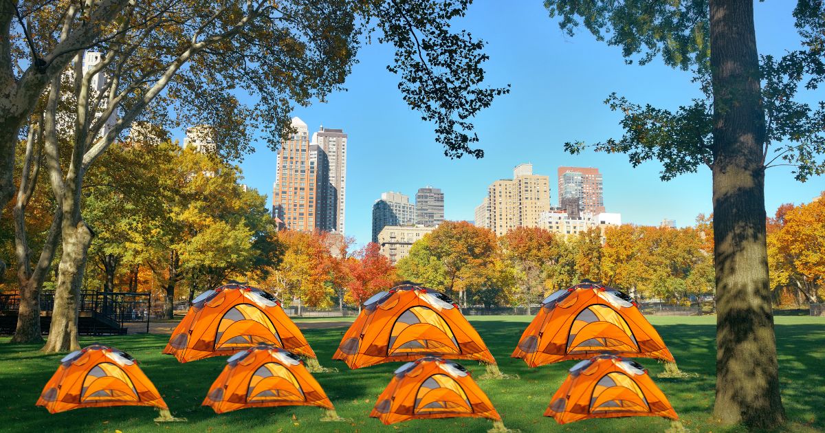 central park migrant tents