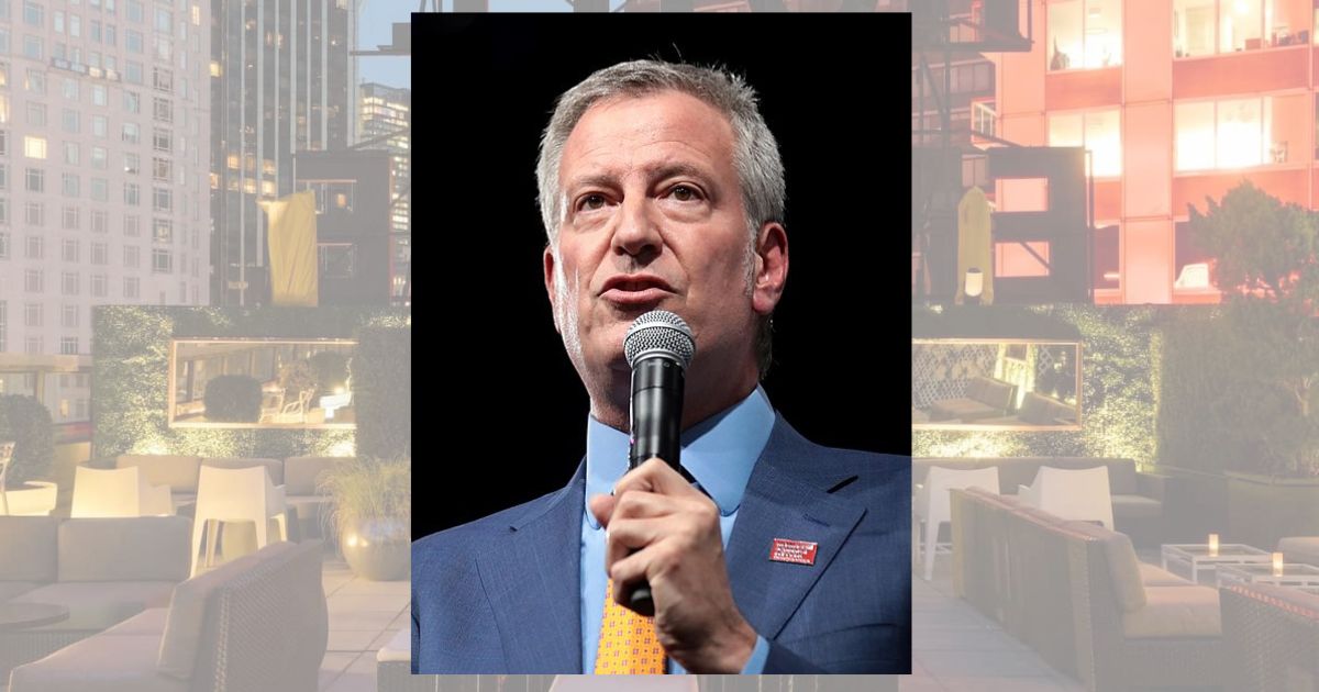 bill de blasio empire hotel rooftop