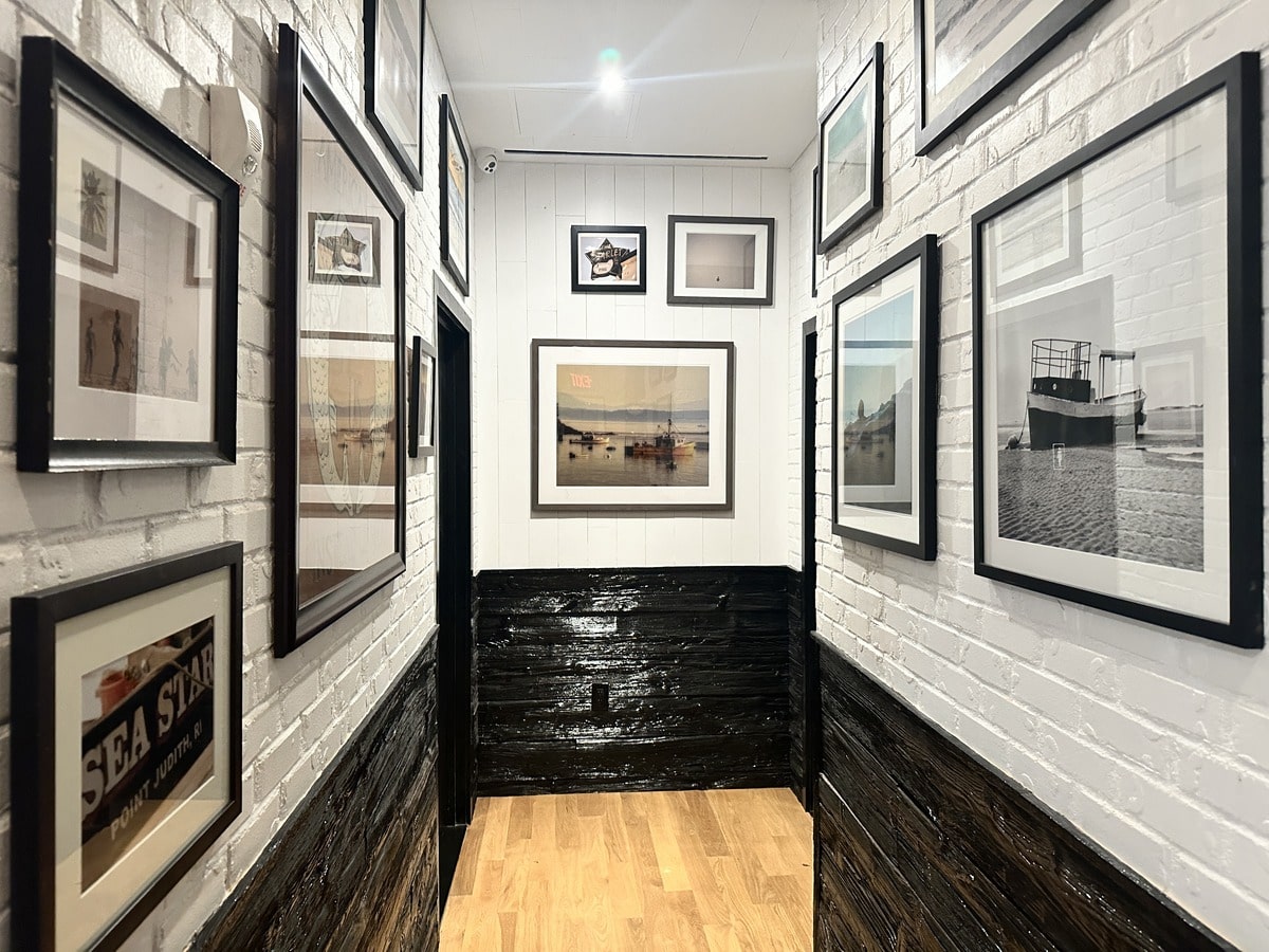 Walkway to bathroom