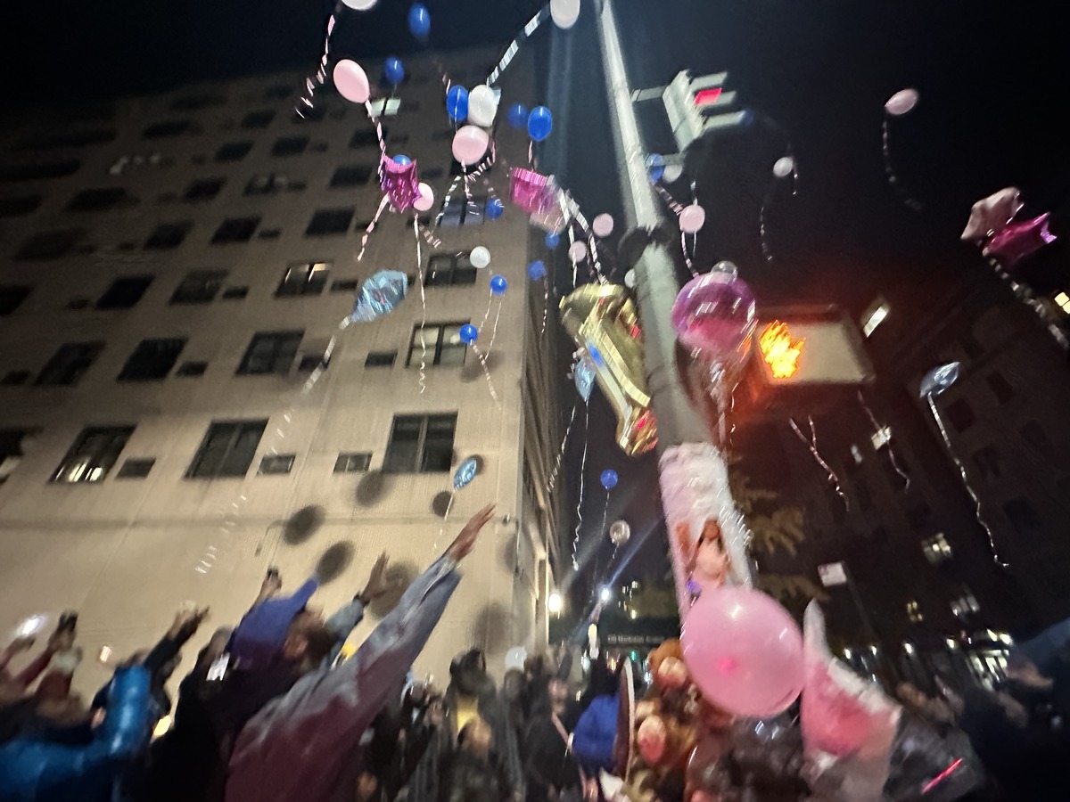 Letting go of the balloons