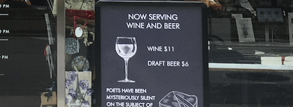 Shakespeare & Co Now Serving Wine + Beer