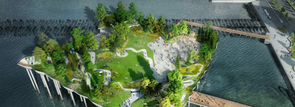 A Little Island in the Hudson River