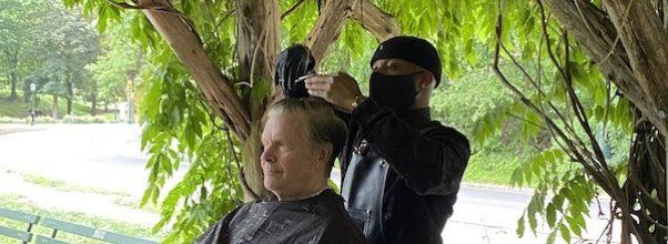 This Guy is Giving Haircuts in Central Park