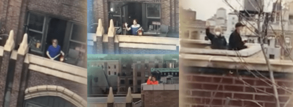 Upper West Sider Makes Friends with Neighbors Across the Street During 7pm Clap (VIDEO)