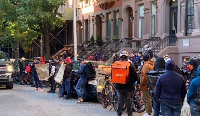 Delivery Workers Protest at 20th Precinct - iLovetheUpperWestSide.com