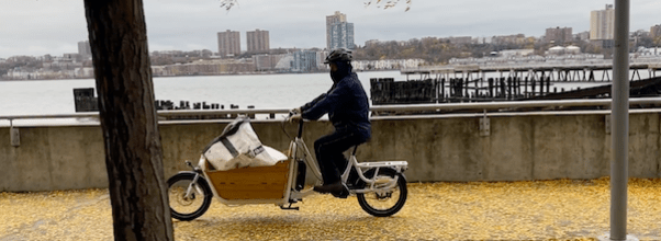 Riverside Park Workers Ride Around on Electric Cargo Bikes (VIDEO)