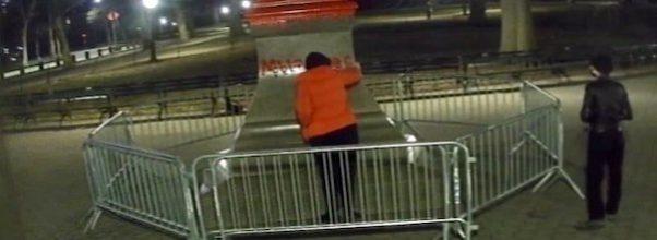 NYPD Releases Surveillance Footage of Columbus Statue Vandals