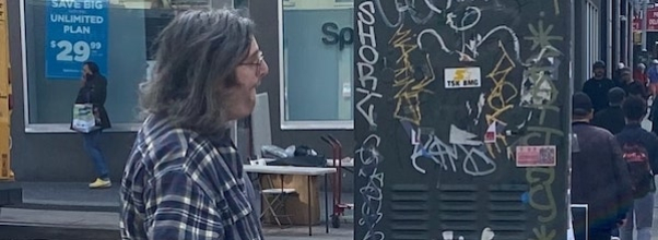 Man Rips Down Posters of Israeli Hostages