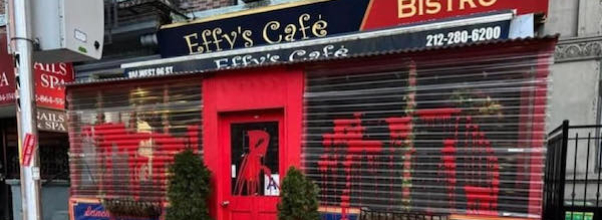 Effy’s Cafe Vandalized with Graffiti: “Form Line Here To Support Genocide”
