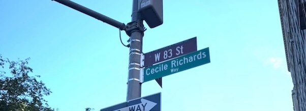 Upper West Side Corner Co-Named ‘Cecile Richards Way’
